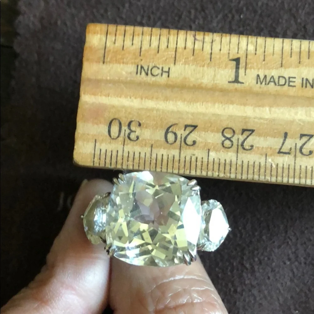 John Hardy Silver-Tone Ring with Clear Stones - Picture 6 of 8